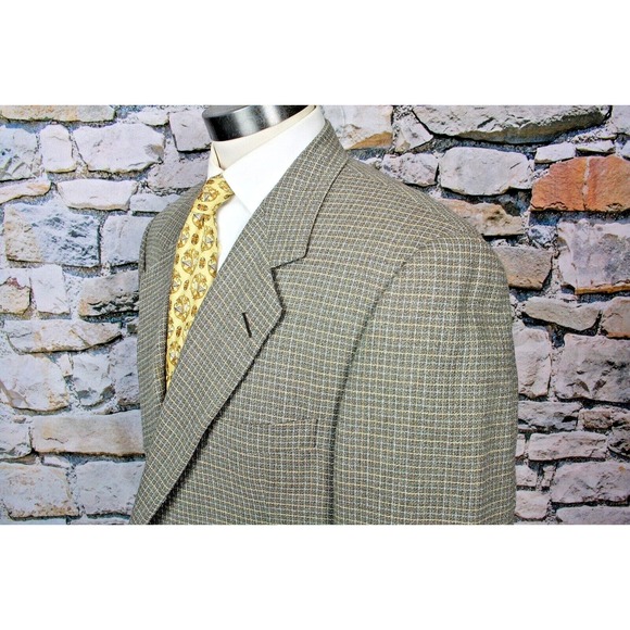 HICKEY FREEMAN Men's Luxurious Sport Coat Silk Wool Beige Tweed Two Button 44 US - Picture 9 of 11